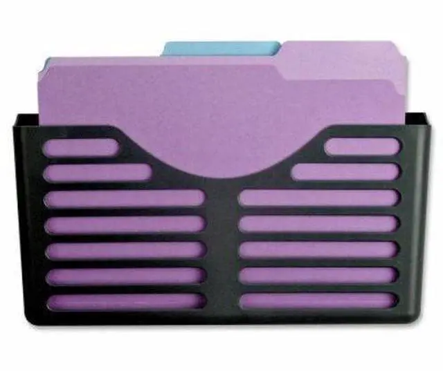 Alt view image 9 of 9 - Lorell Cubicle Pocket File Ltr/A4 12/BX Black 80663
