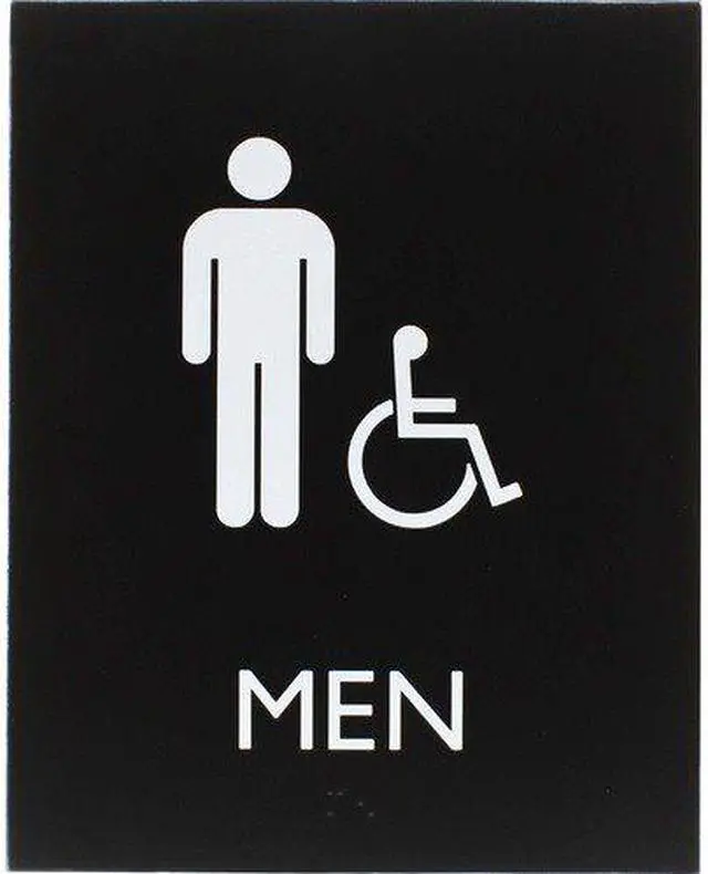Alt view image 2 of 3 - Lorell Sign, Men, 6-4/10"Wx8-1/2"Lx4/5"H, Black (LLR02668)