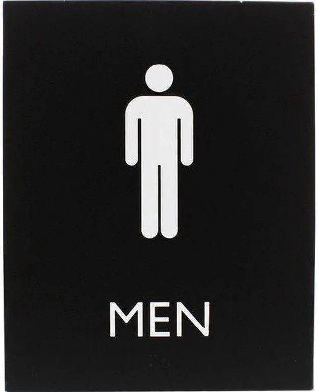 Alt view image 2 of 3 - Lorell Sign, Men, 6-4/10"Wx8-1/2"Lx4/5"H, Black (LLR02667)