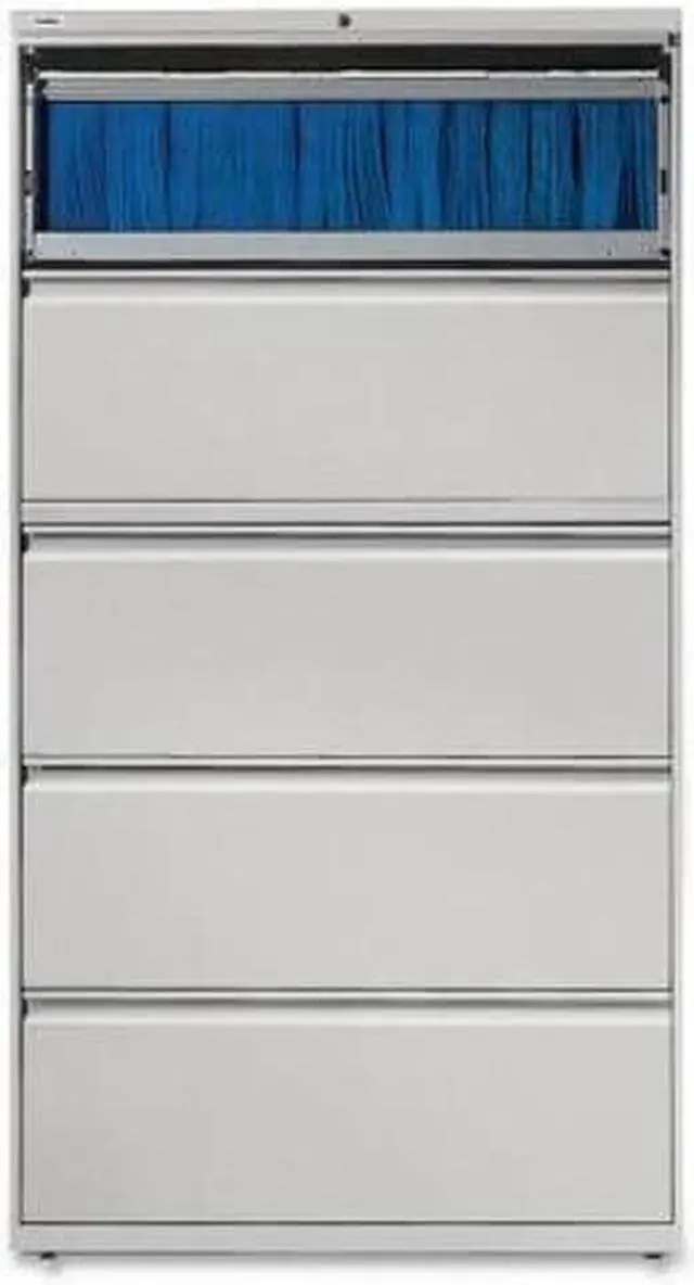Alt view image 5 of 6 - Lorell Lateral File - 36" x 18.6" x 67.7" - 5 x Drawer(s) for File - Legal, Letter, A4 - Lateral - Rust Proof, Leveling