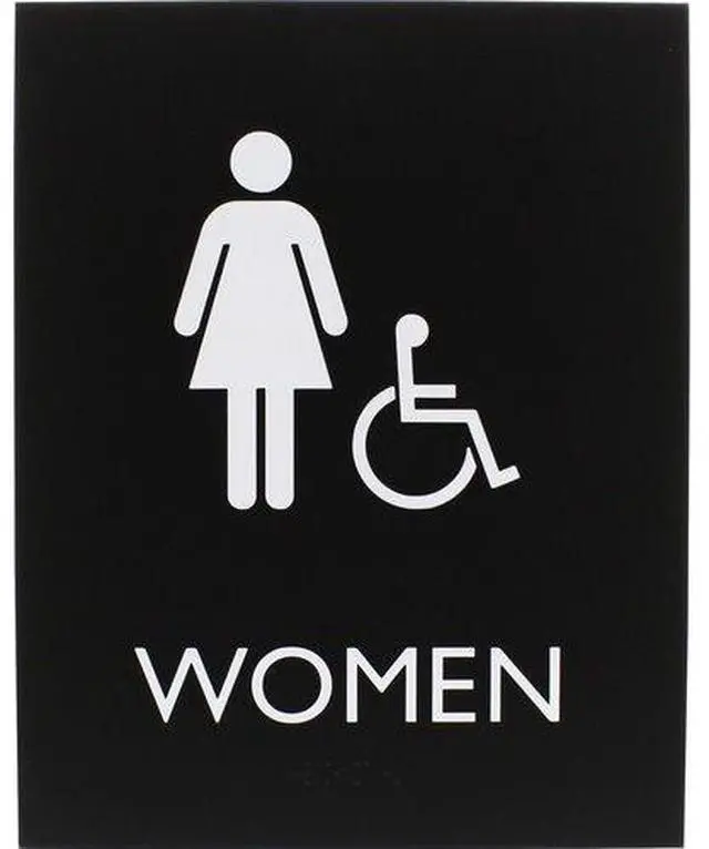 Alt view image 2 of 4 - Lorell Sign, Women, 6-4/10"Wx8-1/2"Lx4/5"H, Black (LLR02666)