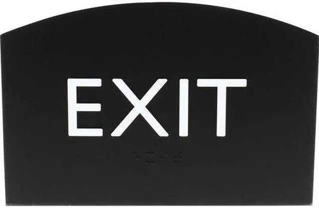 Alt view image 2 of 7 - Lorell Exit Sign, 4-1/2" x 6-4/5" x 1/2", Black, Each (LLR02680)