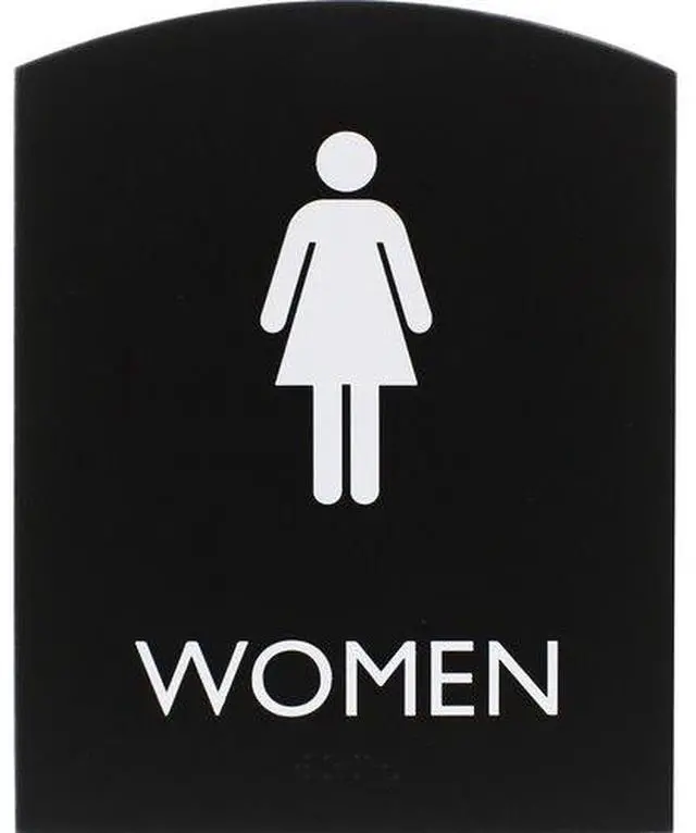 Alt view image 2 of 4 - Lorell Sign, Women, 6-4/5"Wx8-1/2"Lx4/5"H, Black (LLR02674)