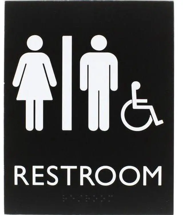 Alt view image 2 of 4 - Lorell Sign, Unisex, 6-4/10"Wx8-1/2"Lx4/5"H, Black (LLR02664)