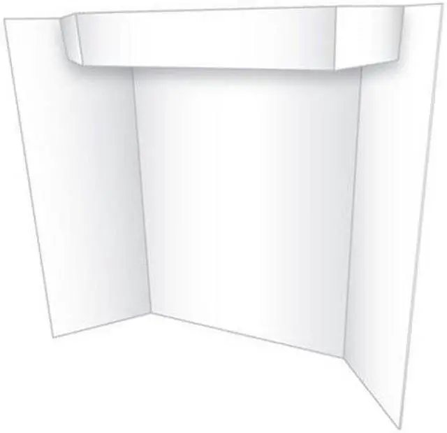 Alt view image 5 of 5 - Too Cool Tri-Fold Poster Board, 24 x 36, White/White 27367B