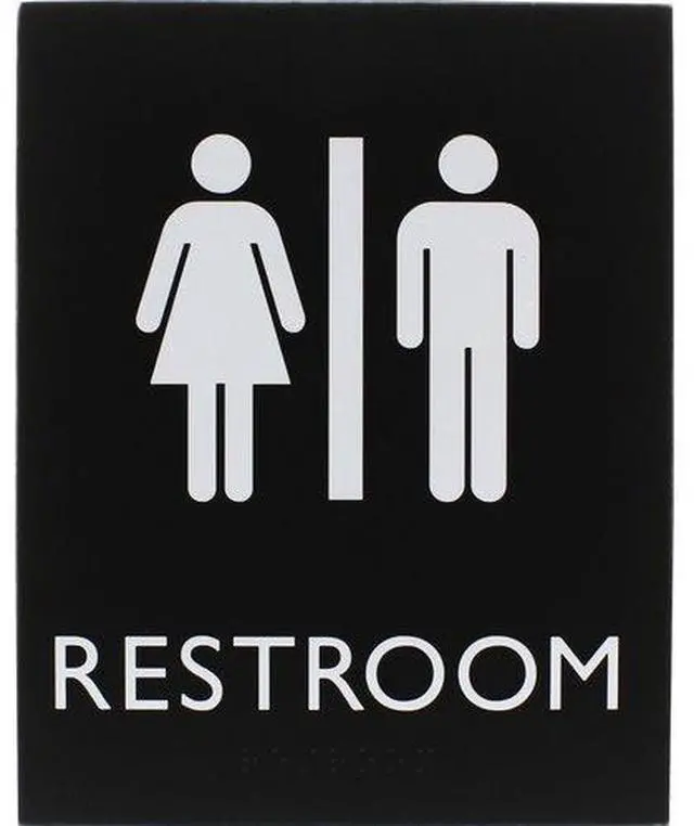 Alt view image 2 of 4 - Lorell Sign, Unisex, 6-4/10"Wx8-1/2"Lx4/5"H, Black (LLR02663)