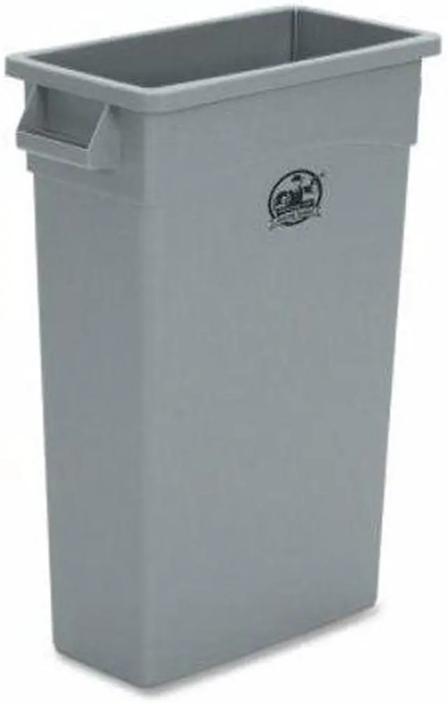Alt view image 9 of 11 - Genuine Joe Waste Container 23 Gallon 22-1/2"W x 11"D x 30" Gray 60465