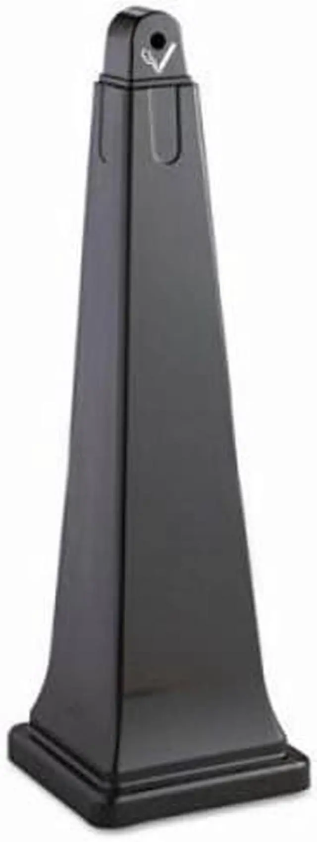 Alt view image 8 of 15 - Rubbermaid - FG257088BLA - 1 gal Cigarette Receptacle, 39 1/2 in Height, 12 1/4 in Base Dia., Plastic, Black