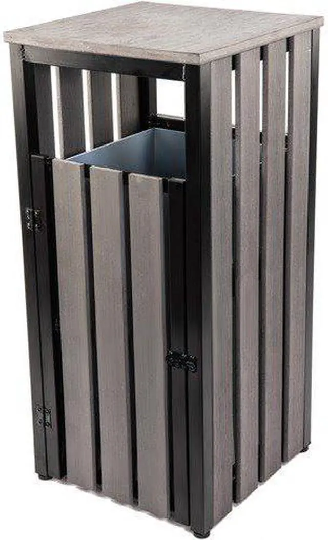 Main image of Lorell Waste Bin, Outdoor, W/Ashtray, 15-3/4"X15-3/4"X33-3/5", Ccl (LLR42693)