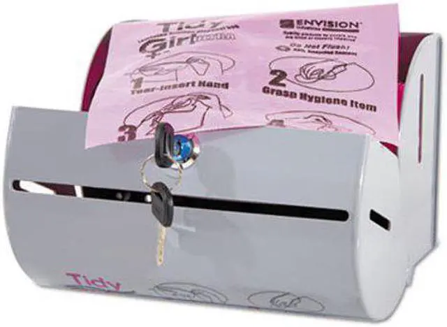 Alt view image 13 of 20 - Tidy Girl Plastic Feminine Hygiene Disposal Bag Dispenser, Gray TGUDPV2