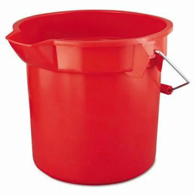 Alt view image 18 of 20 - Rubbermaid Commercial BRUTE Round Utility Pail 14qt Red 2614RED