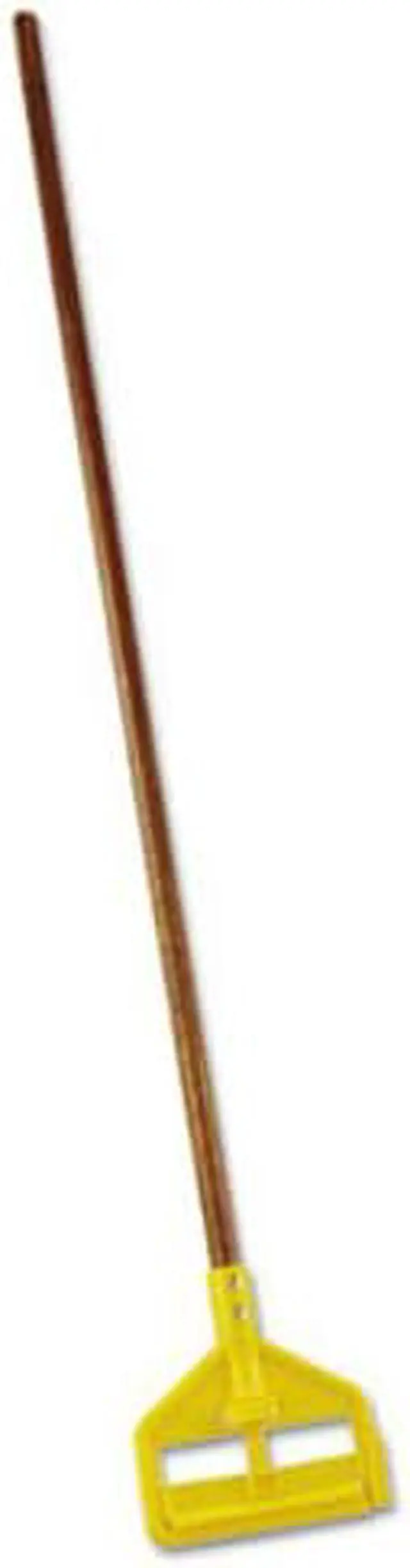 Alt view image 8 of 10 - Rubbermaid Commercial Invader Wood Side-Gate Wet-Mop Handle 54" Natural/Yellow H115