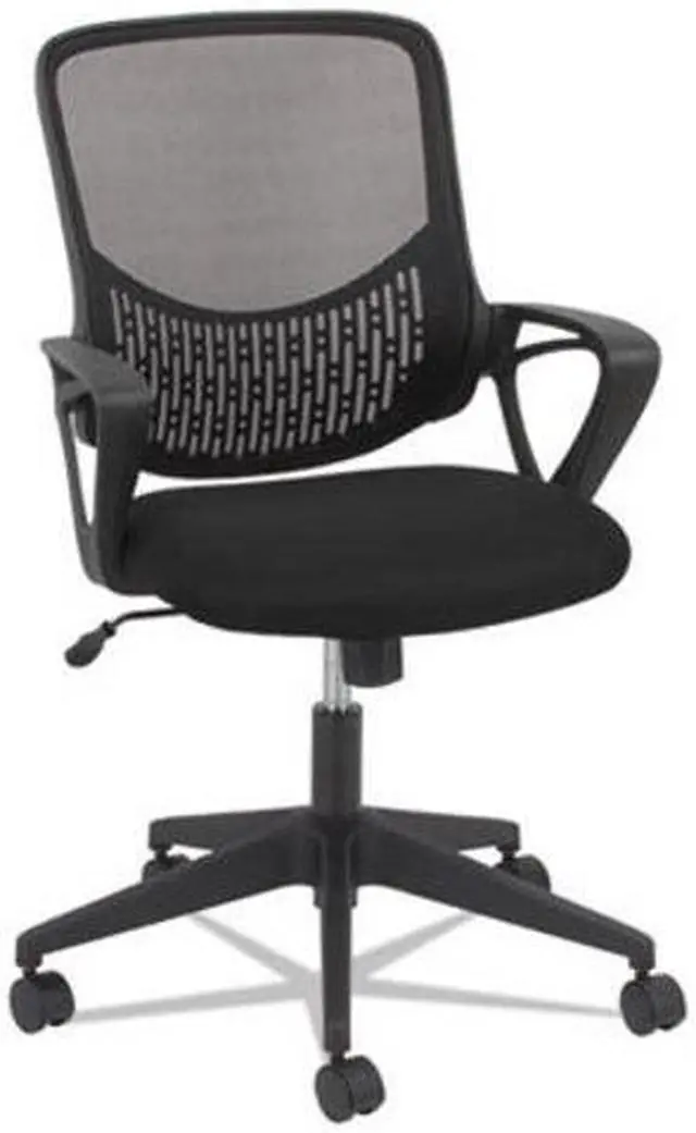 Alt view image 6 of 7 - OIF - OIFMK4718 - Modern Mesh Task Chair, Fixed Triangle Arms, Black