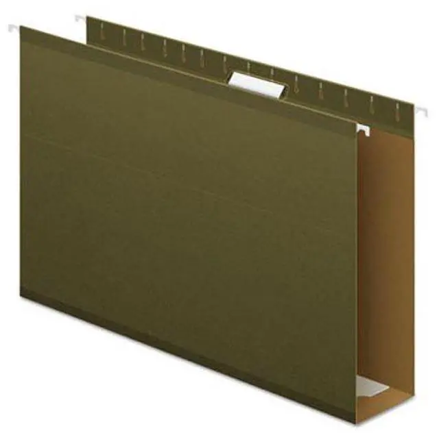 Alt view image 3 of 14 - Pendaflex Reinforced 3" Extra Capacity Hanging Folders Legal Standard Green 25/Box 4153X3