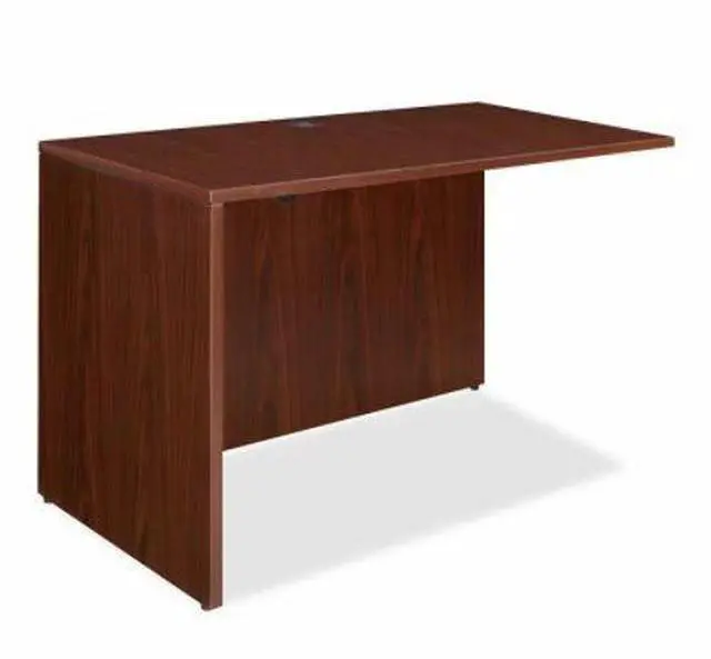 Alt view image 8 of 11 - Lorell Rectangular Return Shell 42"x24"x29-1/2" Mahogany 69388