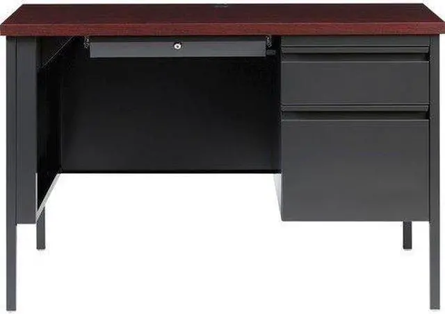 Main image of Lorell Right Pedestal Desk, Steel, 45-1/2"x24"x29-1/2", MY/CCL (LLR66949)