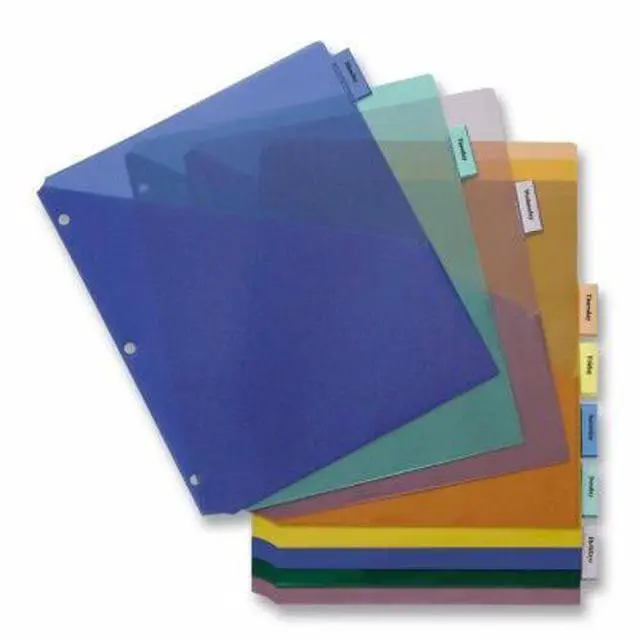 Alt view image 4 of 4 - Business Source Insert Index Dividers w/ Pocket 8-1/2"x11" 8-Tab Multi 32372