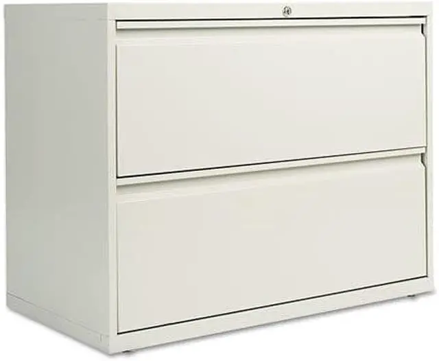 Alt view image 8 of 8 - Alera 2-Drawer Lateral File, Light Gray, 36" x 18" x 28", Each (ALEHLF3629LG)