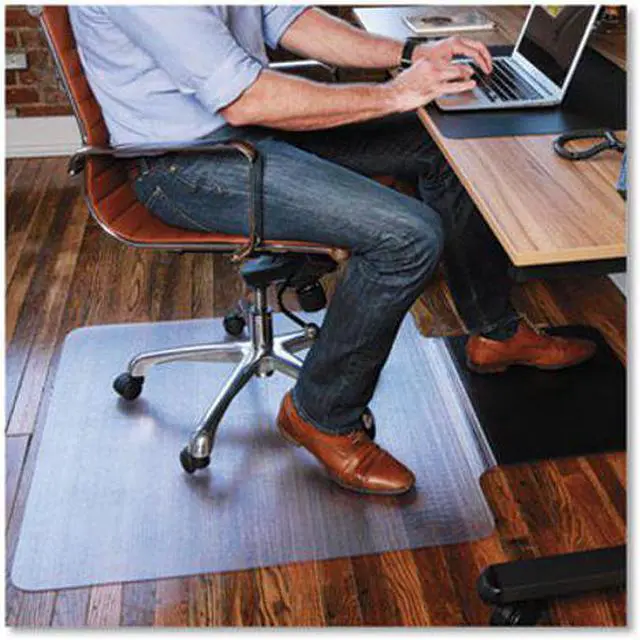 Alt view image 9 of 19 - ES Robbins Sit Stand Mat Carpet or Hard Floors 36 x 53 Clear/Black ESR184612