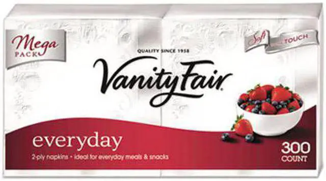 Alt view image 6 of 7 - Vanity Fair VanityFair Everyday Napkins - 2 Ply - White - Paper - Soft, Strong, Absorbent - For Breakfast, Dinner - 300