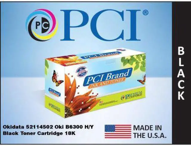 Alt view image 7 of 14 - Pci Okidata 52114502 18K High-Yld Black Toner Cartridge For Okidata B6300 Oki B6