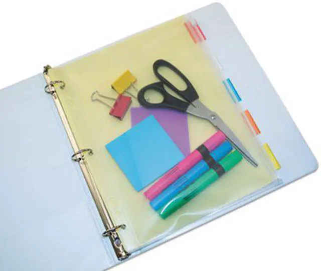 Alt view image 5 of 6 - Advantus ANG52 Zip-All Ring Binder Pocket, 8 1/2 x 11, Clear