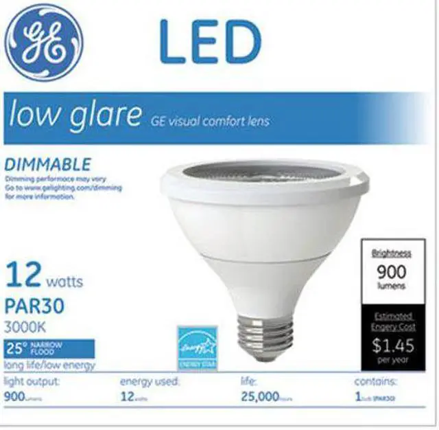 Alt view image 10 of 13 - GE CURRENT LED12DP30RW82725 LED Lamp, PAR30, 12W, 2700K, 25deg., E26