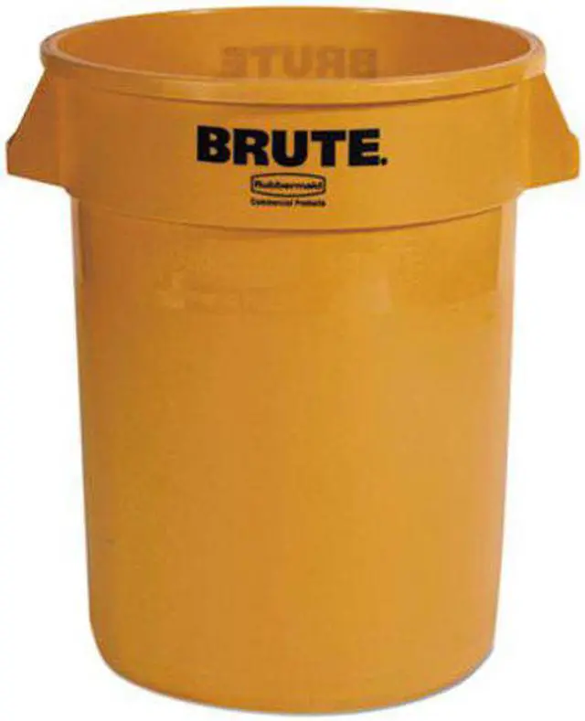 Alt view image 2 of 2 - Rubbermaid Commercial 2632-YEL 32Gal Without Lid Brute Container Trash Can Yellow, 1 Each