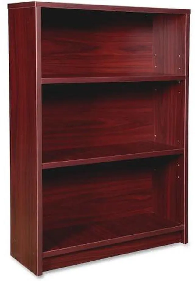 Alt view image 2 of 3 - Lorell PBK3448MY Prominence Mahogany Laminate Bookcase