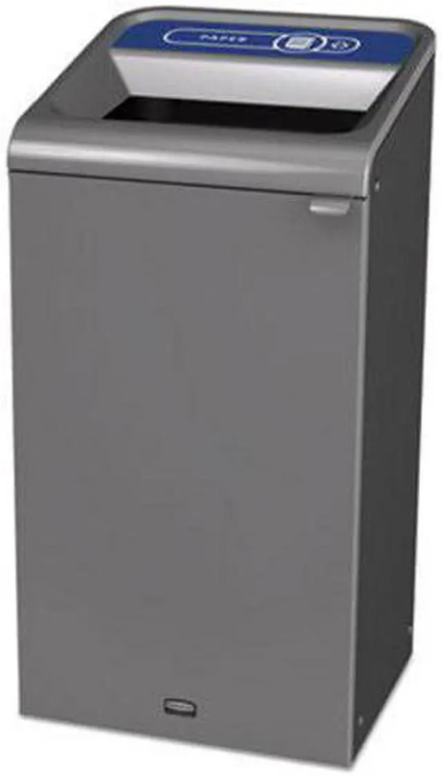 Alt view image 4 of 4 - Rubbermaid 1961623 Configure Indoor Recycling Waste Receptacle, 23 Gal, Gray, Paper