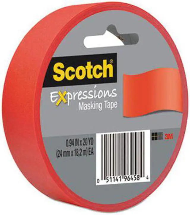 Alt view image 5 of 5 - Scotch Expressions Masking Tape, .94" x 20 yds, Primary Red