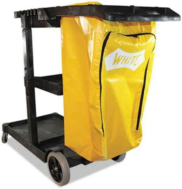 Alt view image 3 of 7 - Impact Products Janitor's Cart with 25-Gallon Yellow Vinyl Bag