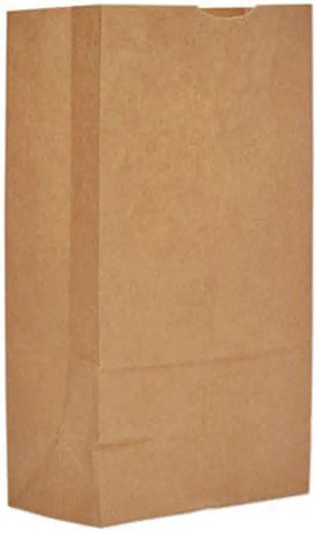 Alt view image 2 of 3 - Grocery Paper Bags 12# Size Extra-Heavy-Duty 60# Basis Weight 7" x 4.38" x 13.75" Kraft 500/Bundle 130312500PKBL