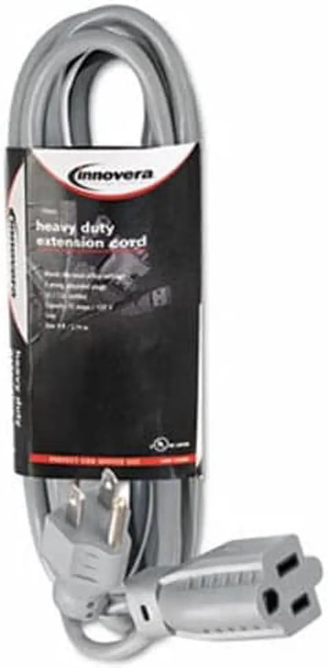 Alt view image 12 of 19 - Innovera Indoor Heavy-Duty Extension Cord, 9ft, Gray 72209