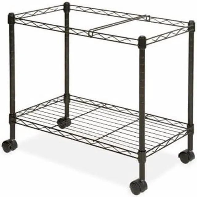 Alt view image 5 of 8 - Lorell Mobile File Cart - 4 Casters - Steel - 12.9" Width x 25.8" Depth x 20.5" Height - Black  LLR45651