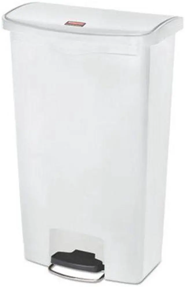 Alt view image 4 of 5 - RUBBERMAID 1883559 18 gal Plastic Rectangular Step Can, Flat, White