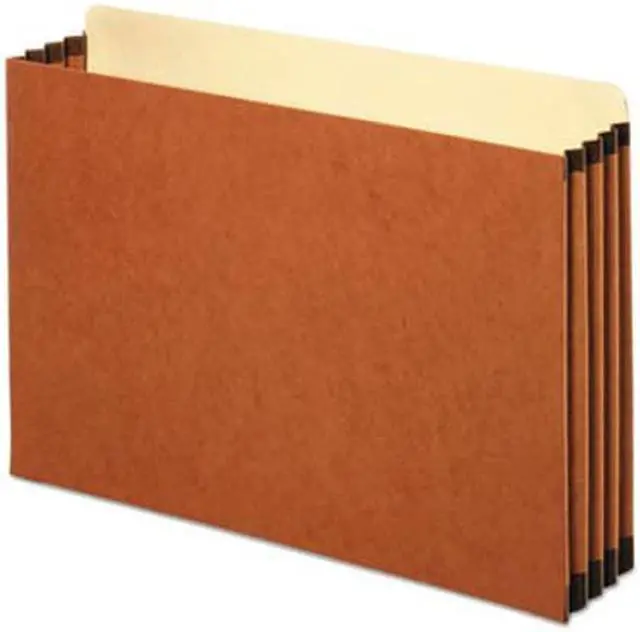 Alt view image 5 of 5 - 3 1/2 Inch Expansion File Pocket, Straight, Legal, Redrope, 10/Box