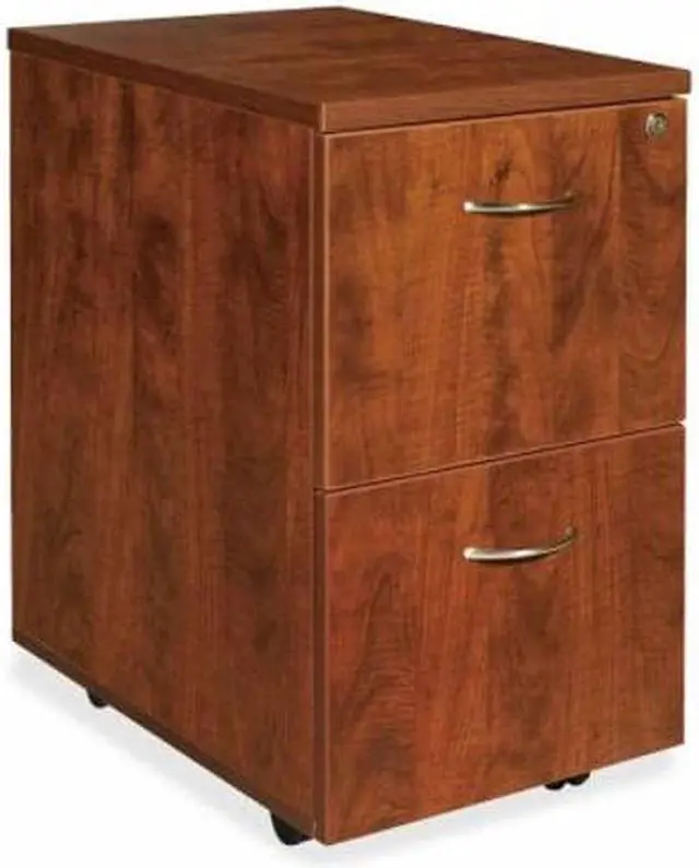 Alt view image 10 of 14 - Lorell Mobile Pedestal File/File 16"x22"x28-1/4" Cherry 69431