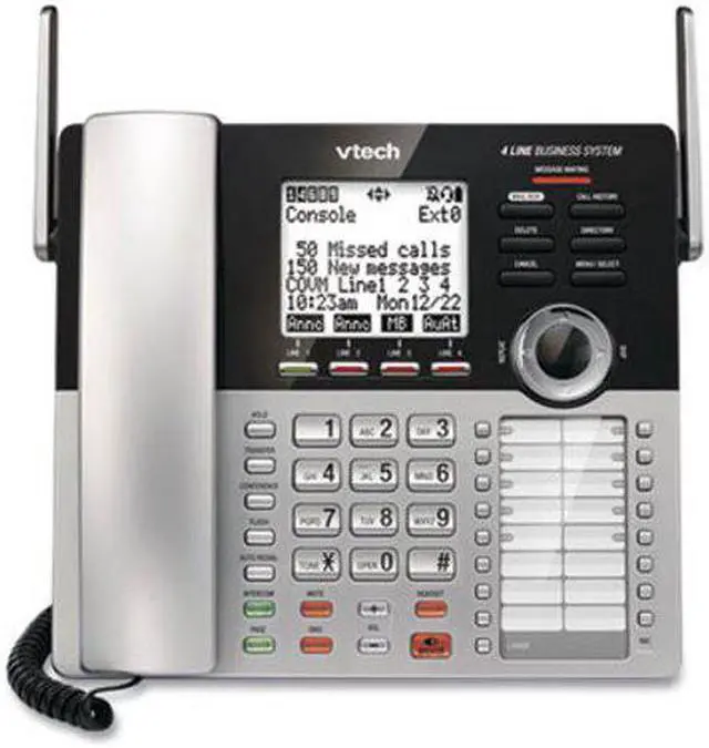 Alt view image 4 of 7 - vtech cm18445 main console - dect 6.0 4-line expandable small business office phone with answering system