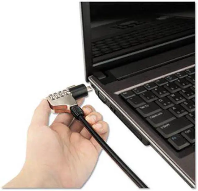 Alt view image 7 of 14 - Innovera Combination Laptop Lock 6 ft Steel Cable 64673
