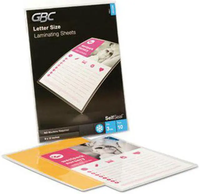 Alt view image 2 of 3 - Gbc Laminating Sheets, 12x9 In., PK10 Gloss   3747308C