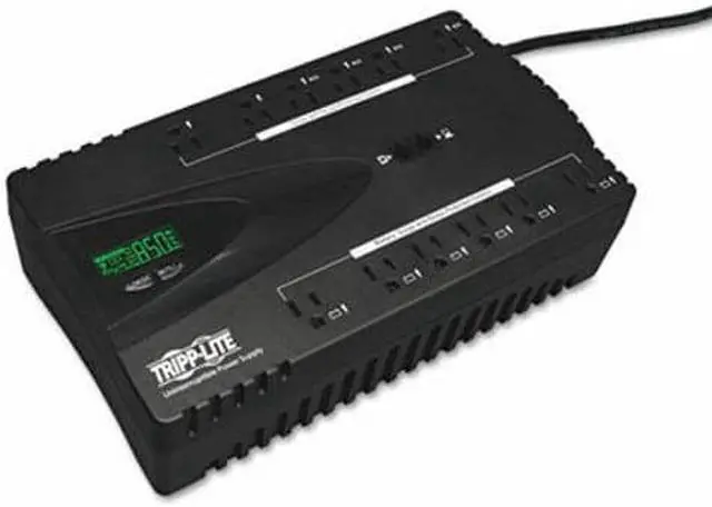 Alt view image 2 of 5 - Tripp Lite UPS 850VA 425W Eco Green Battery Back Up LCD 120V USB RJ11 PC 12 Outlet