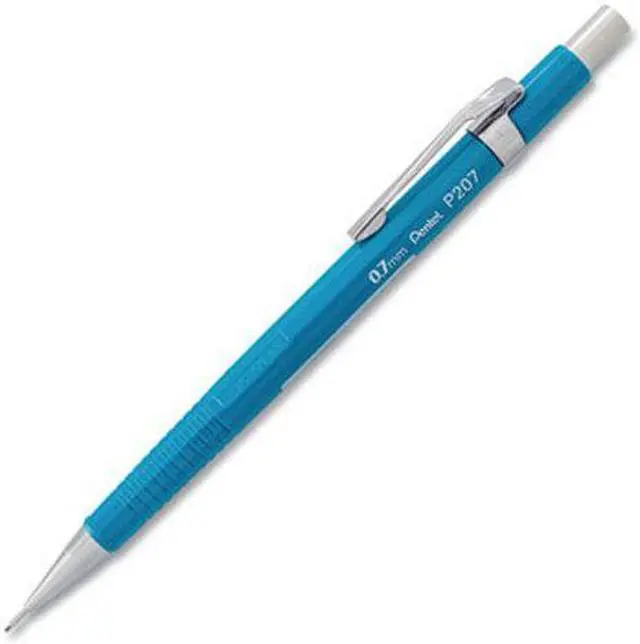 Alt view image 8 of 9 - Pentel Sharp Mechanical Pencil, 0.7 Mm, Hb (#2.5), Black Lead, Blue Barrel P207C