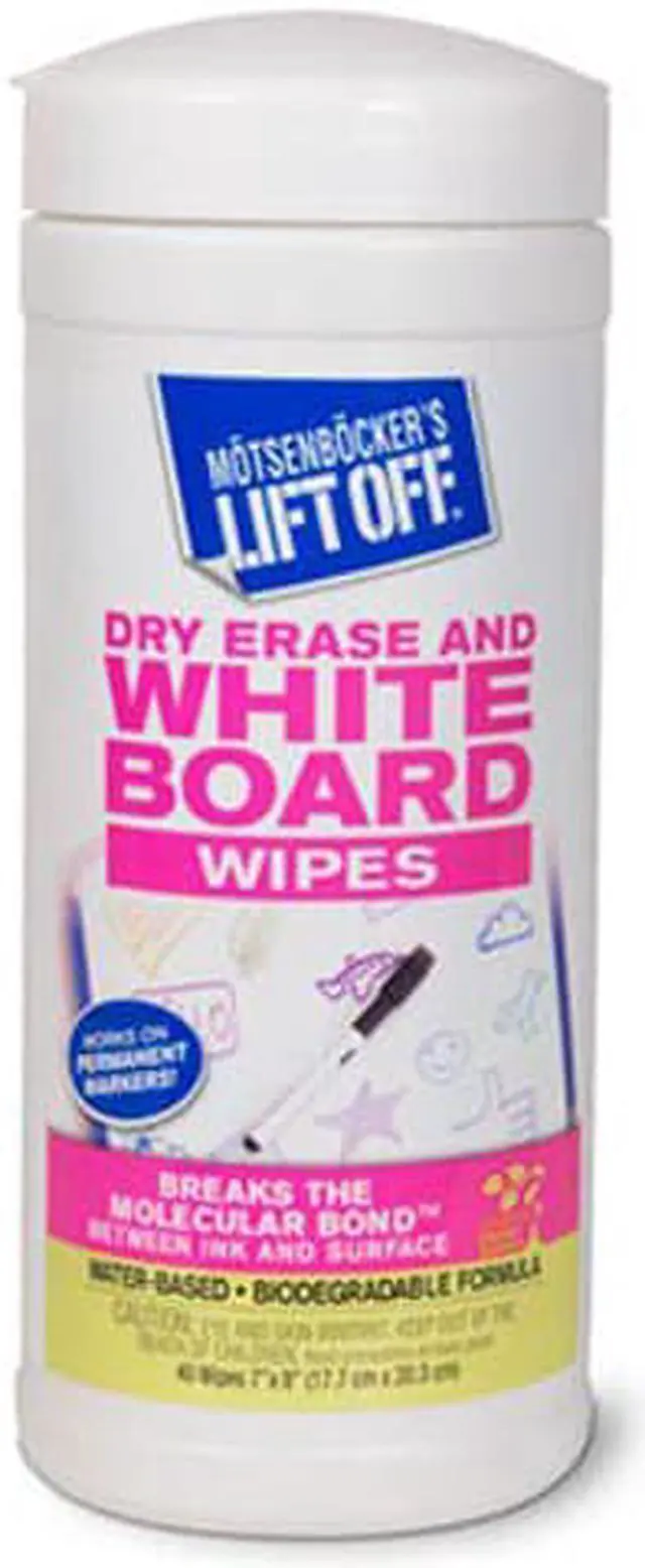 Alt view image 4 of 7 - Dry Erase Cleaner Wipes, Cloth, 7 x 12, 40/Canister, 6 Canisters/Carton 42703CT