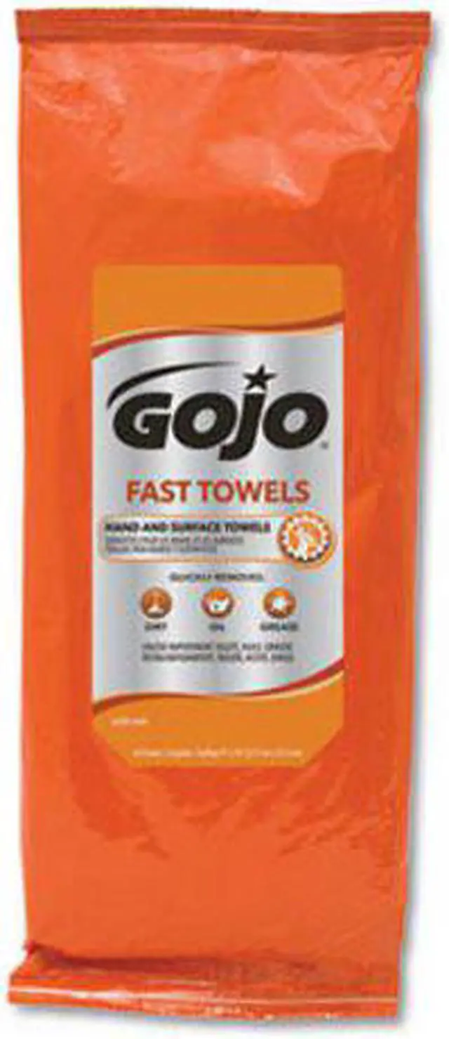 Main image of Fast Towels Hand Cleaning Towels, Fresh Citrus, White, 60 Towels (GOJ628506PK)