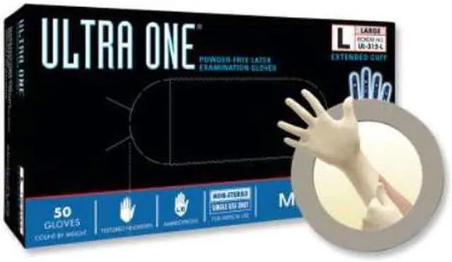 Alt view image 4 of 7 - ANSELL UL-315-XL Ultra One, Latex Exam Gloves, 9.8 mil Palm, Extended Cuff,