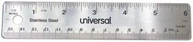 Alt view image 4 of 6 - Universal Stainless Steel Ruler Standard/Metric 6" 59026