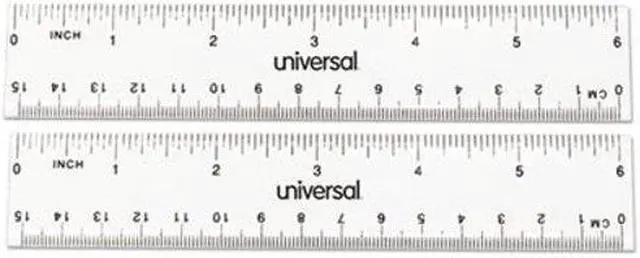 Alt view image 5 of 7 - Universal Clear Plastic Ruler Standard/Metric 6" 59025