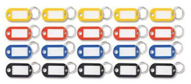 Alt view image 5 of 13 - KEY TAGS LABEL WINDOW, 0.88 X 0.19 X 2, ASSORTED, 20/PACK