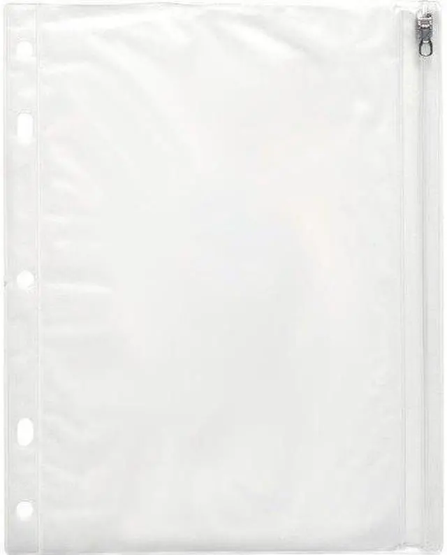 Alt view image 2 of 2 - Business Source Punched Economy Binder Pocket - 10" Height x 8" Width - 7 x Holes - Ring Binder - Clear - Plastic - 24 /